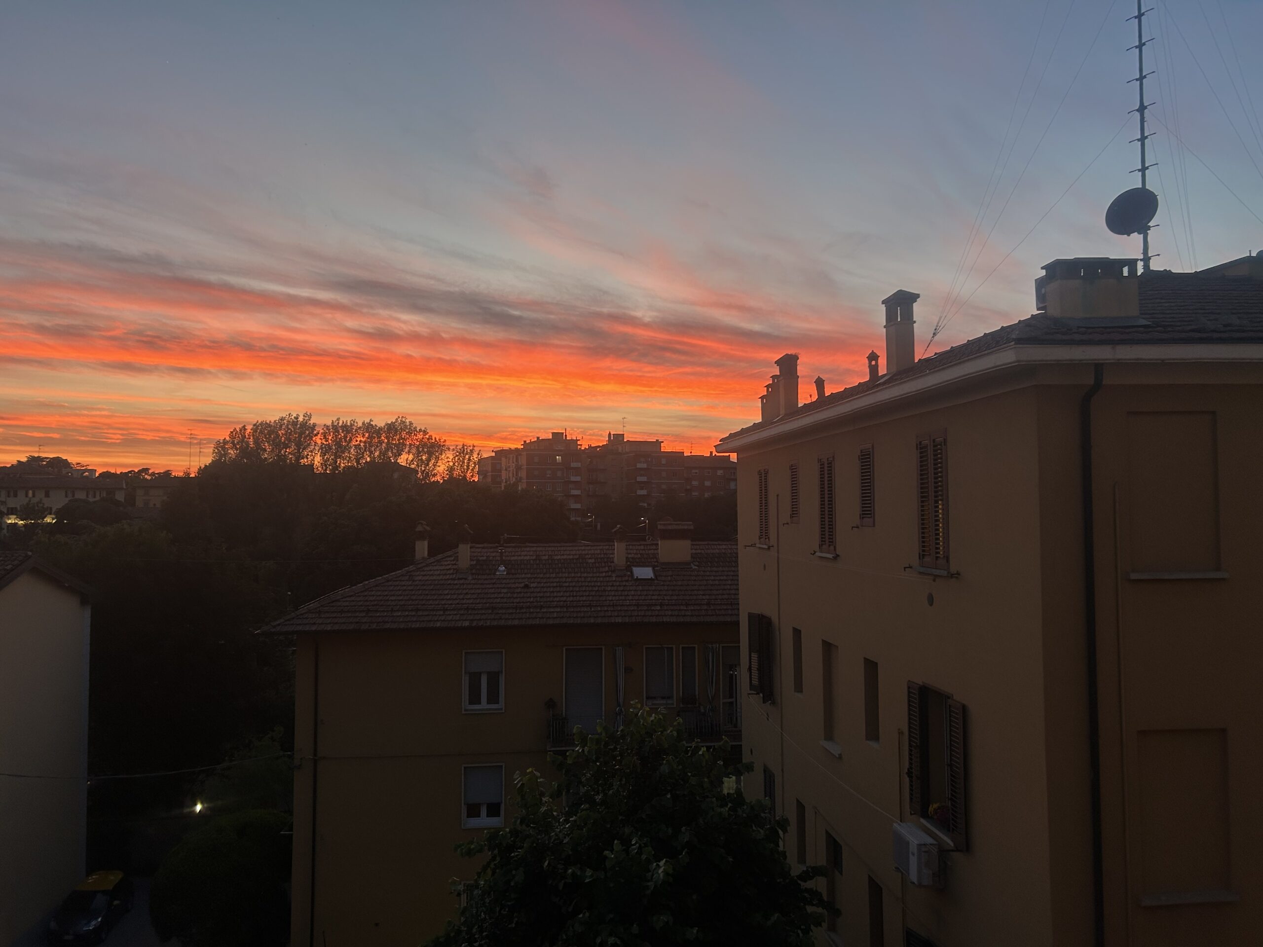 Beautiful sky view from the Bologna apartment