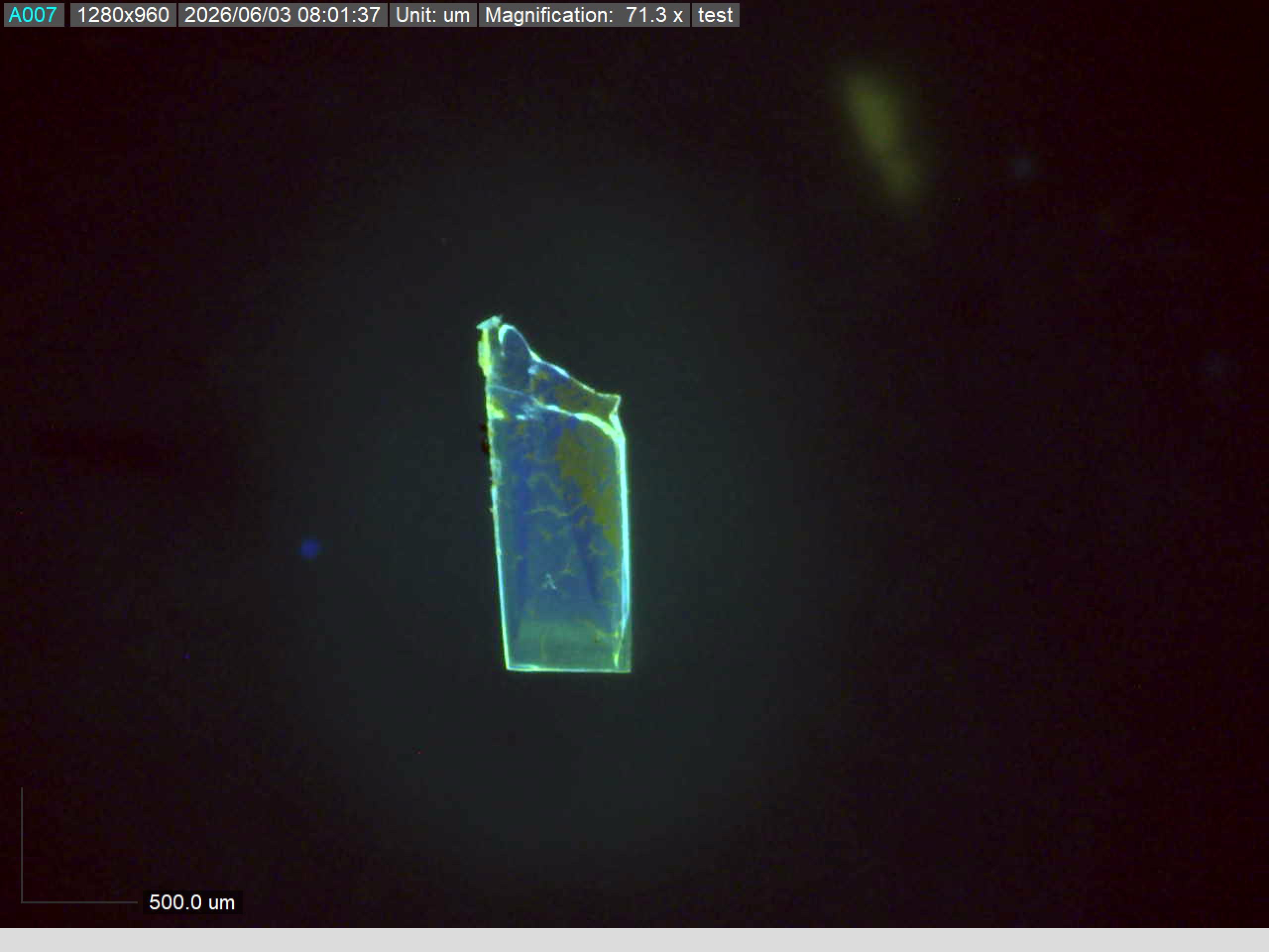 Comparison of crystal growth at different concentrations