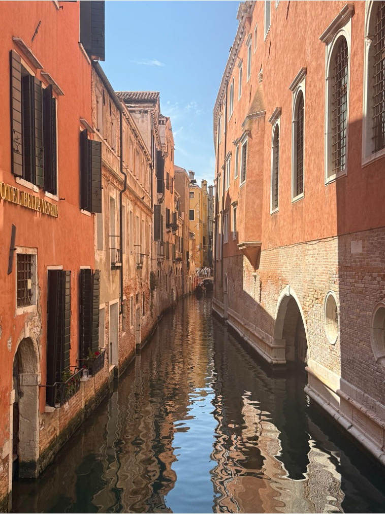 Canal view from a bridge in Venice